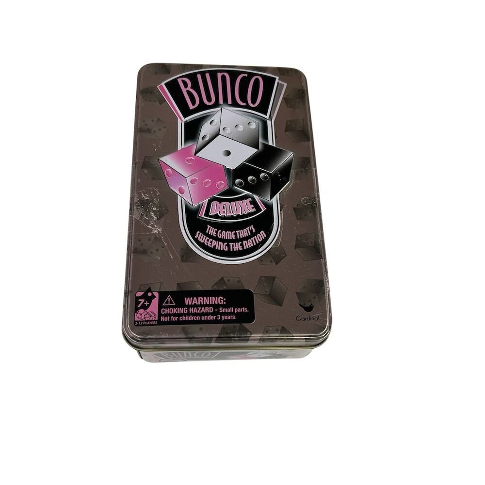 Bunco Deluxe Dice Game Pink Edition by Cardinal Industries in Tin Box